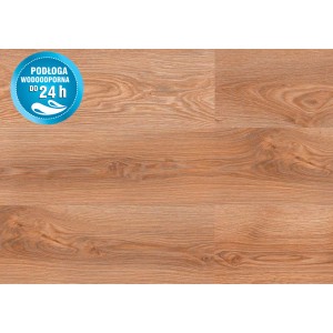 Panel podłogowy o wyglądzie drewna, wodoodporny do 24h.