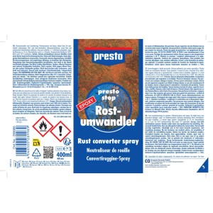 Presto Środek do usuwania rdzy Epoxy spray 400ml do renowacji i gruntowania rdzy.