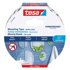 Taśma montażowa Tesa Powerbond, dwustronna, do płytek i metalu, 5m x 19mm.