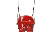 Siedzisko huśtawki kubełkowe czerwone - 37 x 31 x 28 cm Siedzisko huśtawki kubełkowe czerwone - 37 x 31 x 28 cm