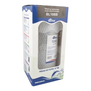 System filtracji wody t.b.t., blok węgla aktywnego BL10BB w pudełku.