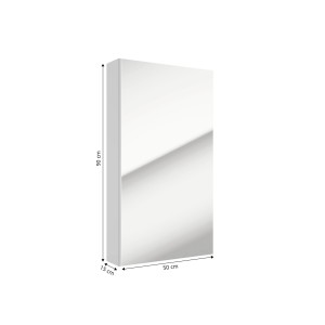 Szafka z lustrem t.b.t. o wymiarach 90x50x15cm.
