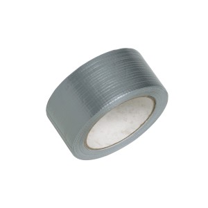 Rolka uniwersalnej taśmy tkaninowej LUX, srebrna, 25 m x 50 mm, do napraw i mocowania.
