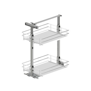 System przechowywania w kuchni t.b.t. z dwoma koszami drucianymi.