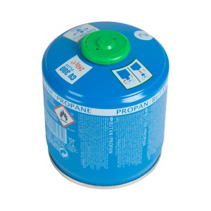 Niebieski kartusz gazowy do kuchenek kempingowych, t.b.t.