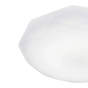 Biała lampa sufitowa LED t.b.t. Plafony o geometrycznym kształcie.