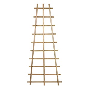 Drewniana kratka ogrodowa dla roślin, idealna dla pnączy.