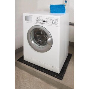 Pralka na macie antywibracyjnej 60x60 cm. Antypoślizgowa mata zabezpieczająca do łazienki.