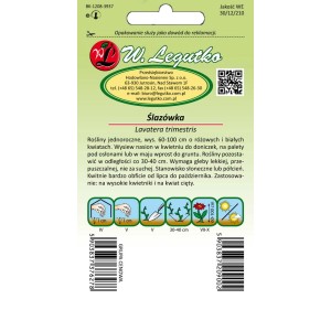 Opakowanie nasion Ślazówki (Lavatera trimestris), kwiat jednoroczny na rabaty i do cięcia.