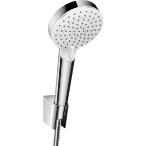 Zestaw prysznicowy Hansgrohe Crometta Vario, biało-chromowany, z wężem (125 cm).