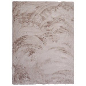 Beżowy, puszysty dywan "t.b.t." z długim włosiem.