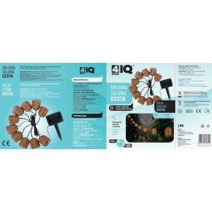 4iQ Girlanda solarna CESTA 10xLED dł. 200 cm brązowa