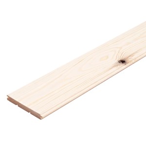 Jasne drewniana boazeria z piórem i wpustem, widok szczegółowy.