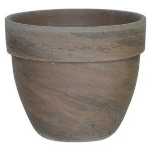 Donica Levante w kolorze bazaltu, Ø 35 cm, wykonana z mrozoodpornej terakoty do ogrodu i na balkon.