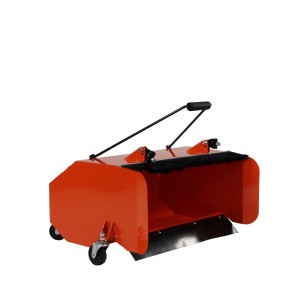 Akcesorium do zamiatarki t.b.t., pomarańczowe z kołami i uchwytem.