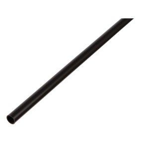 Czarna rura okrągła z tworzywa, 7x7x1000 mm, do profili.
