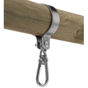 t.b.t. Hak do huśtawki z karabińczykiem do mocowania do drewnianej belki.