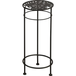 Antracytowy metalowy kwietnik Monstera, Ø 20 cm, wys. 50 cm.