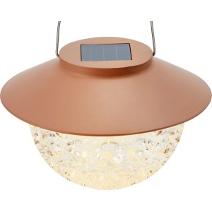 Lampa solarna wisząca kula śr. 13 cm IP44 koralowa