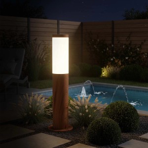 Goldlux Lampa ogrodowa słupek LIVIA 1xE27 10W IP44 50cm imitacja drewna