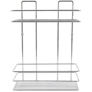 Sepio Półka Presto 2 półki prosta srebrna 24x11,5x36