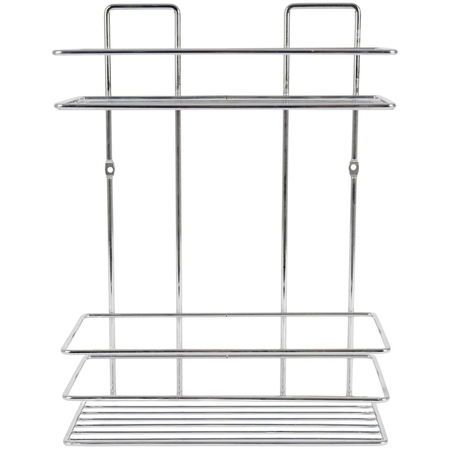 Sepio Półka Presto 2 półki prosta srebrna 24x11,5x36