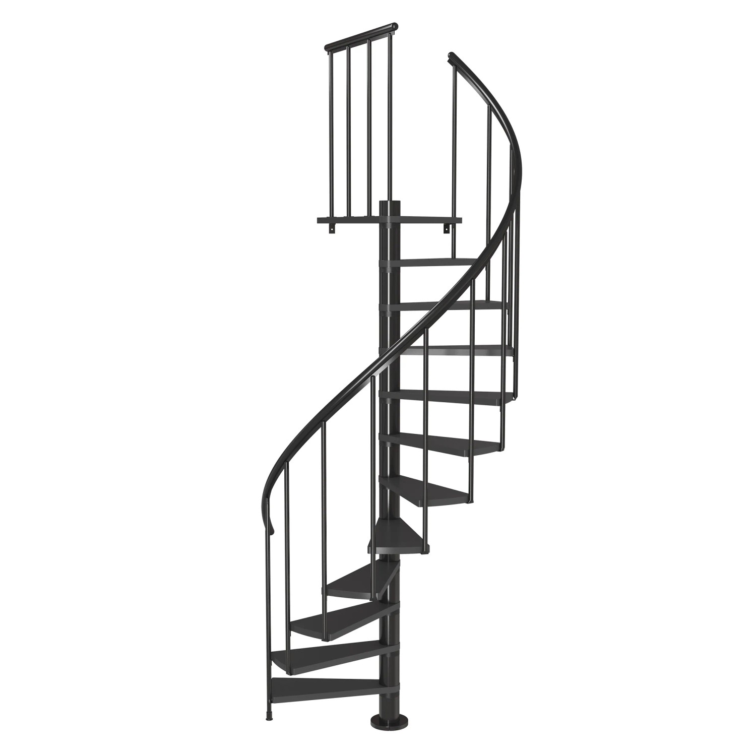 Dolle Schody spiralne Calgary 140, 11 stopni+podest, antracyt, wys. 280,8 cm