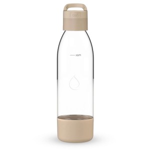 Dafi Butelka do saturatora PushAir Kwiaty cappuccino z uchwytem - 0,7 l
