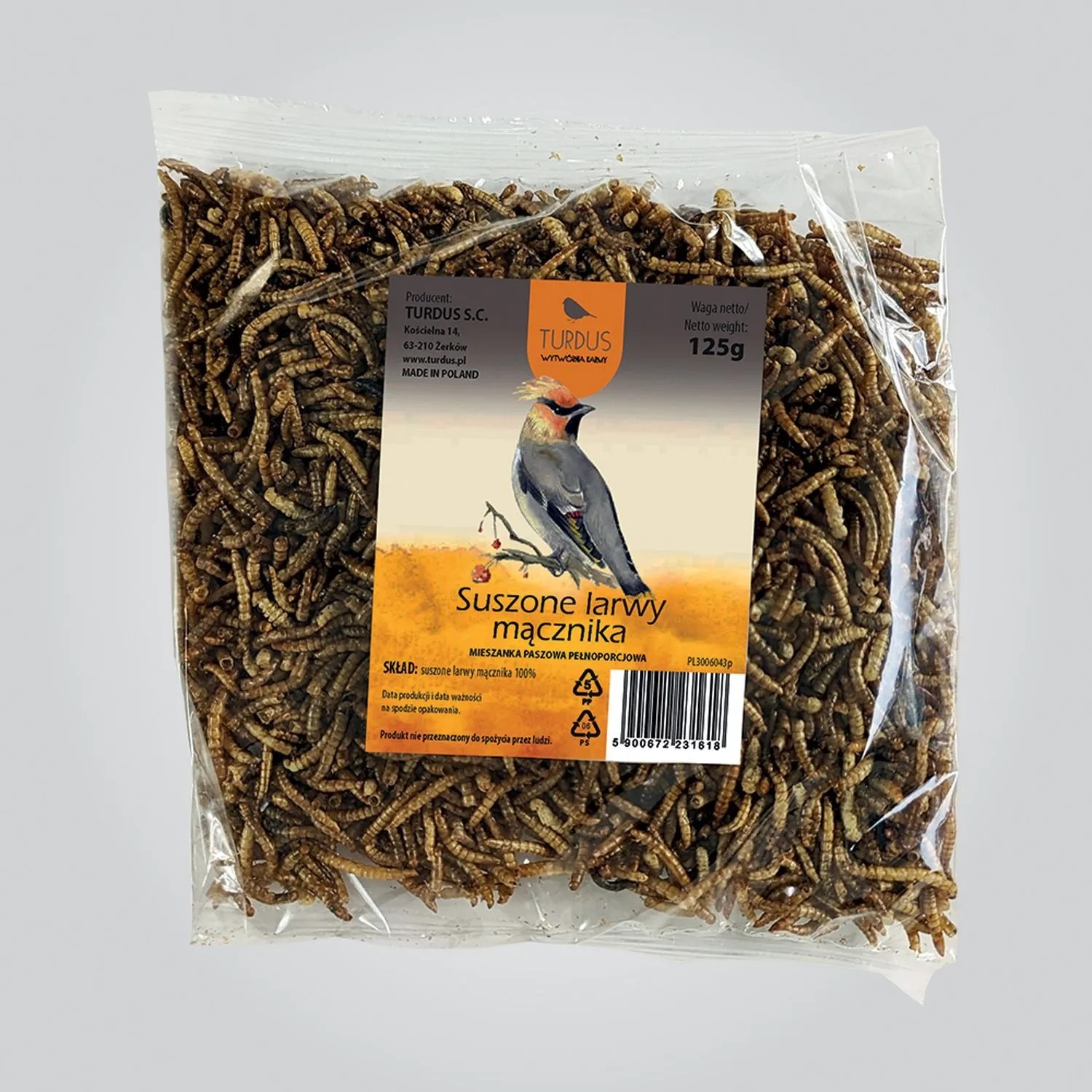 Suszone larwy mącznika 125g