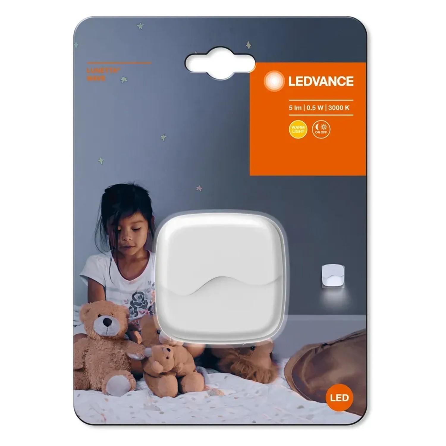 Ledvance Lampka LED LUNETTA WAVE biała 5 lm 3000K
