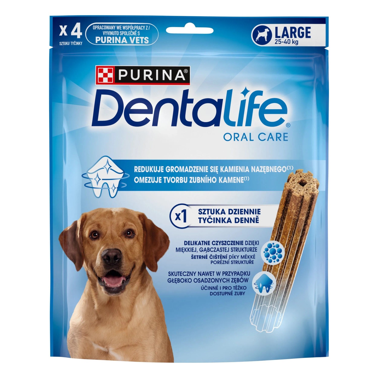 Purina DentaLife Przekąski dentystyczne dla dorosłych psów ras dużych 142 g