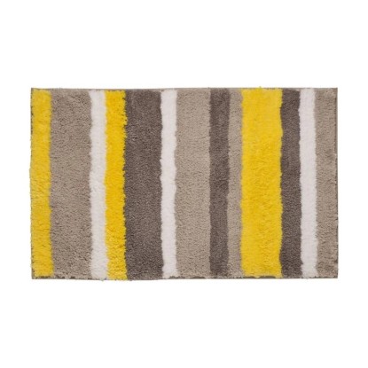 Dywanik łazienkowy 50 x 80 cm żółto-szaro-biały