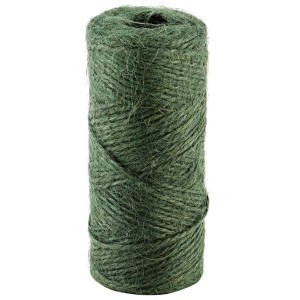 Rolka zielonego sznurka jutowego do ogrodu, 70 m, do prac ogrodowych i dekoracji.