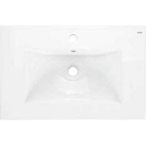 t.b.t. umywalka nablatowa, biała ceramika, widok z góry
