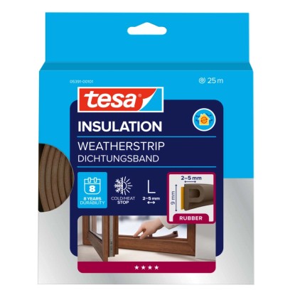 Tesa Uszczelka P-profile 9mm x 25m brązowa