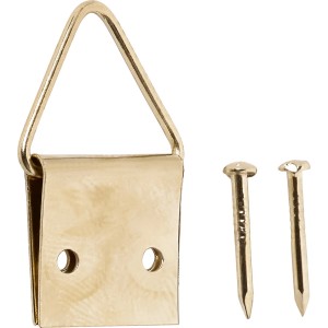 LUX Mosiężne oczka składane, rozmiar 1, zestaw 10 sztuk do zawieszania obrazów.