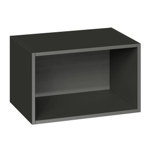 Ciemnoszara szafka garderoby t.b.t. z jedną przegrodą.