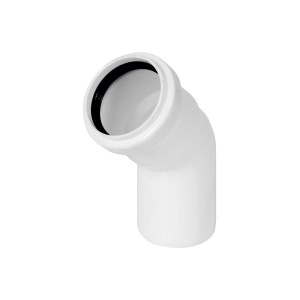 Biała rura HT Kolanka z kątem 90 stopni do systemów ściekowych.
