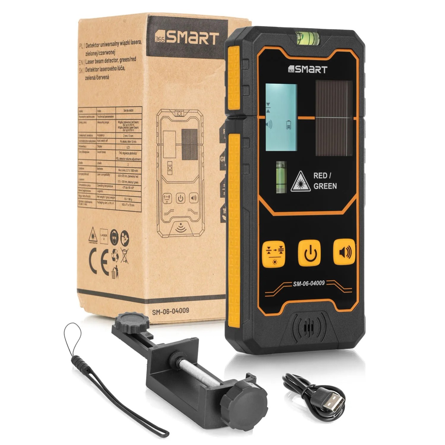 SMART365 Detektor wiązki laserowej czerwonej/zielonej SM-06-04009