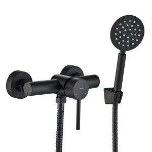 Kuchinox Bateria natryskowa ścienna z zestawu natryskowego Noia czarna