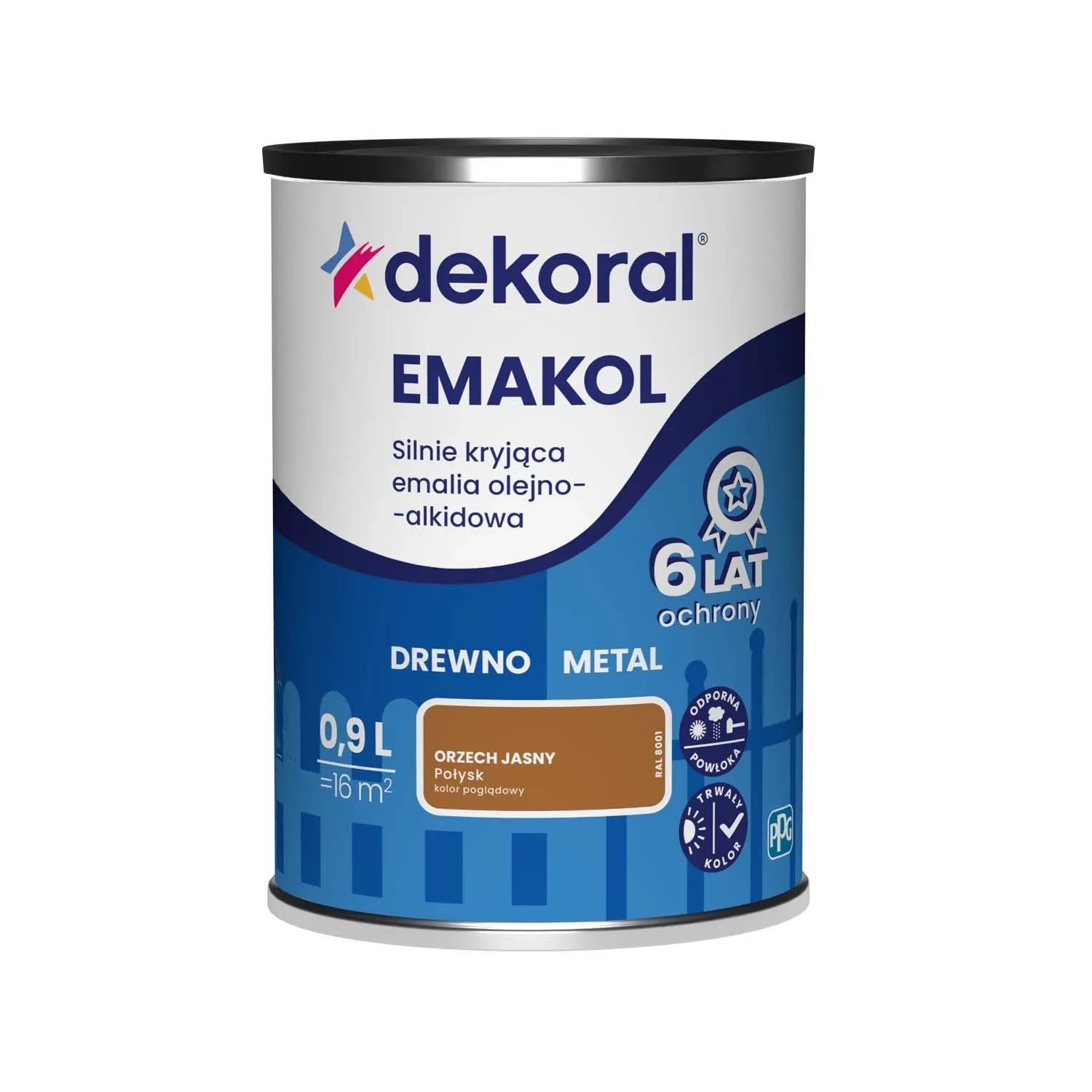 Dekoral Emalia Emakol Strong orzech jasny 900 ml