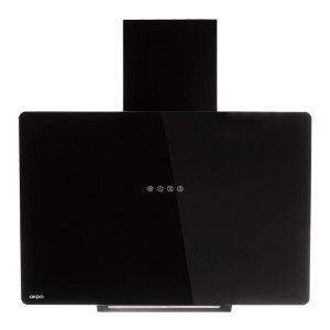 Czarny okap ścienny t.b.t. do kuchni.