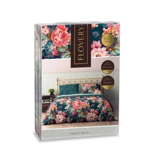 Pościel bawełniana FLOVERY 220 x 200 cm piwonie