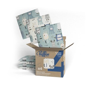 Panele ścienne t.b.t. z motywem potworów w kartonie.