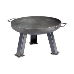 Misa paleniskowa t.b.t. z metalu z trzema nogami i uchwytami.