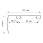 Kowalski Szyna aluminiowa z osłoną WIDE agrafka 620 cm biała_4