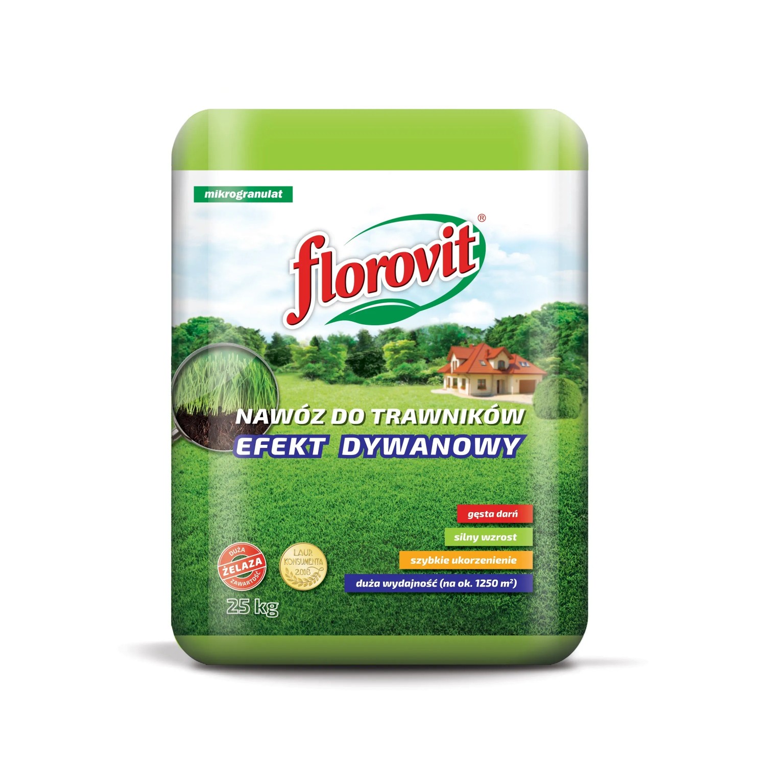Florovit nawóz do trawników efekt dywanowy 25 kg