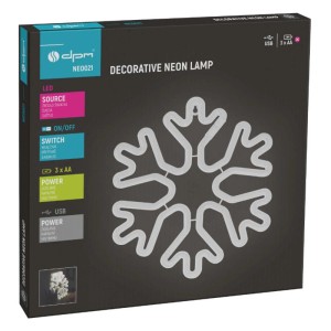 DPM Neon LED Śnieżynka 30 x 26,5 cm