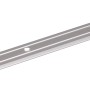 Srebrny profil wyrównujący podłogę z aluminium, o grubości 1,6 mm, szerokości 38 mm i długości 2000 mm.