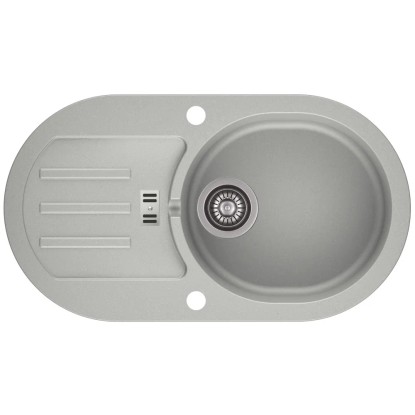 Zlewozmywak Malibu 3 1-kom. szary 77x43 cm